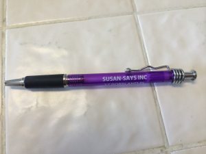 Susan-Says imprinted pen
