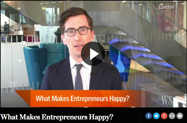 What makes entrepreneurs happy - Video